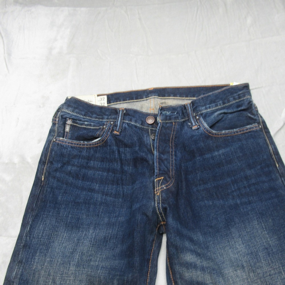 Abercrombie & Fitch Jeans Mens 32x32 Baggy Button Fly Relaxed Classic Y2K Heavy - Picture 3 of 16